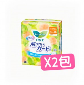（2包裝）樂而雅 超瞬吸棉柔日用無護翼衛生巾 20.5CM 28片-2367