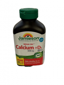 Jamieson - 健骨高濃鈣650mg➕維他命D3 400IU 加量裝120粒