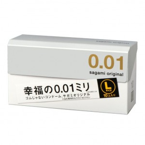 相模原創 Sagami Original 0.01 大碼 10 片裝 幸福 001 PU 安全套/避孕套/保險套/CONDOM-9405
