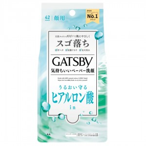GATSBY 潔面濕巾 42枚入 玻尿酸保濕 -2573