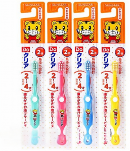 SUNSTAR - 日本巧虎 兒童牙擦 軟毛牙刷 2-4歲適用 ( 1支裝,隨機顏色)