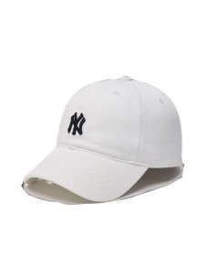 MLB - 韓國MLB帽 小標黑色字母NY男女同款白色棒球帽