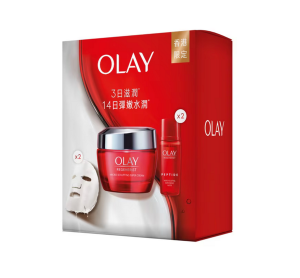 OLAY-彈潤緊致套裝[新生高效緊緻護膚霜50g + 面膜 2片 + 精華水18ml x 2支]-9054