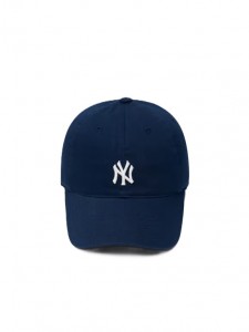 韓國MLB帽 小標白色字母NY男女同款深藍色棒球帽子3ACP7701N-50NYS（1134）