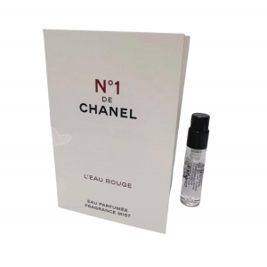 Chanel香奈兒N°1 一號紅色之水紅山茶花香水小樣1.5ml試管香水花香果香調持久清新(平行進口)